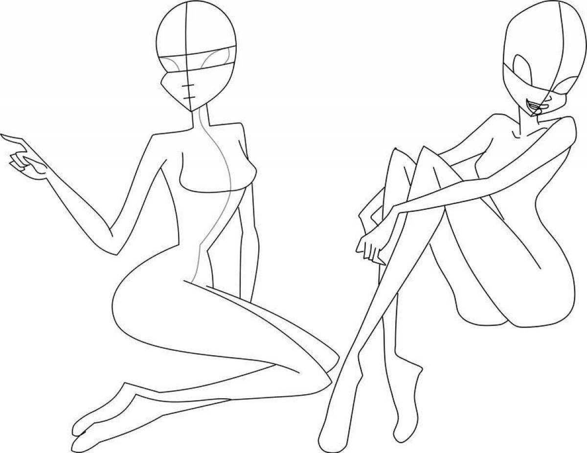 Stupid mannequin coloring page