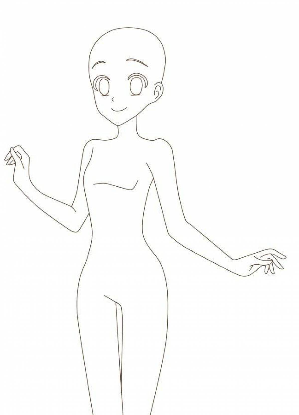 Outrageous mannequin coloring page