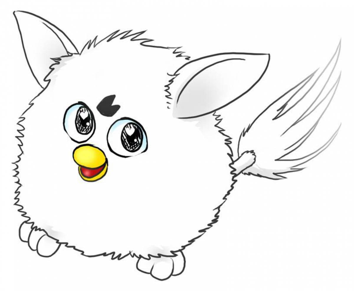 Playful furby coloring