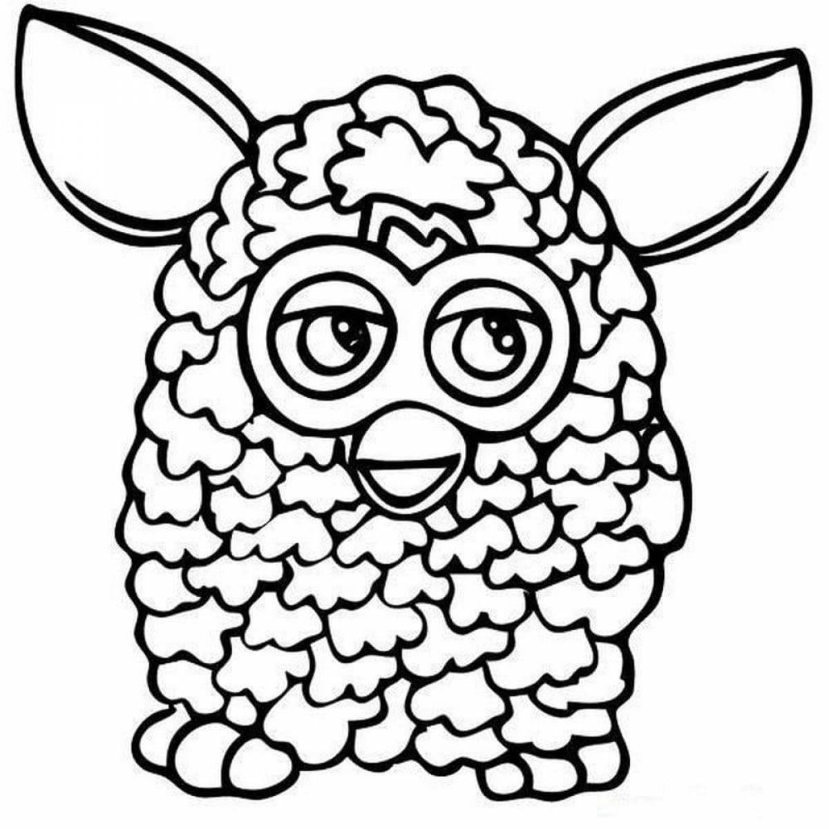 Charming furby coloring book