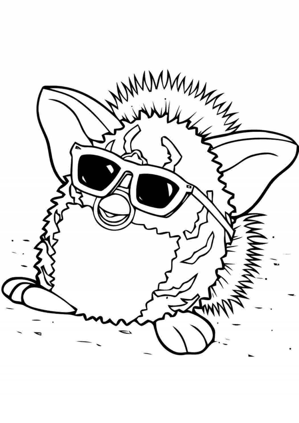 Funny furby coloring