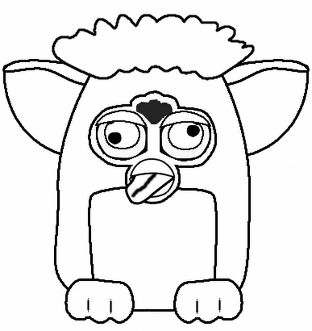 Animated furby coloring book