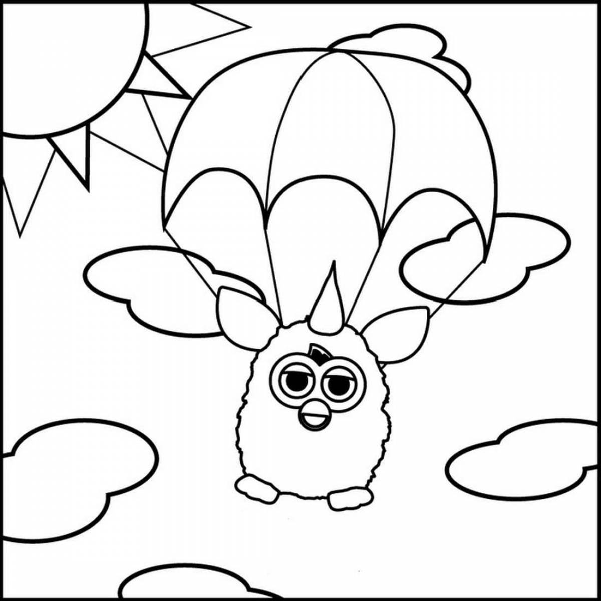 Tempting furby coloring