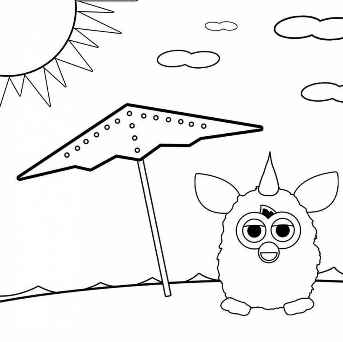 Furby glowing coloring book