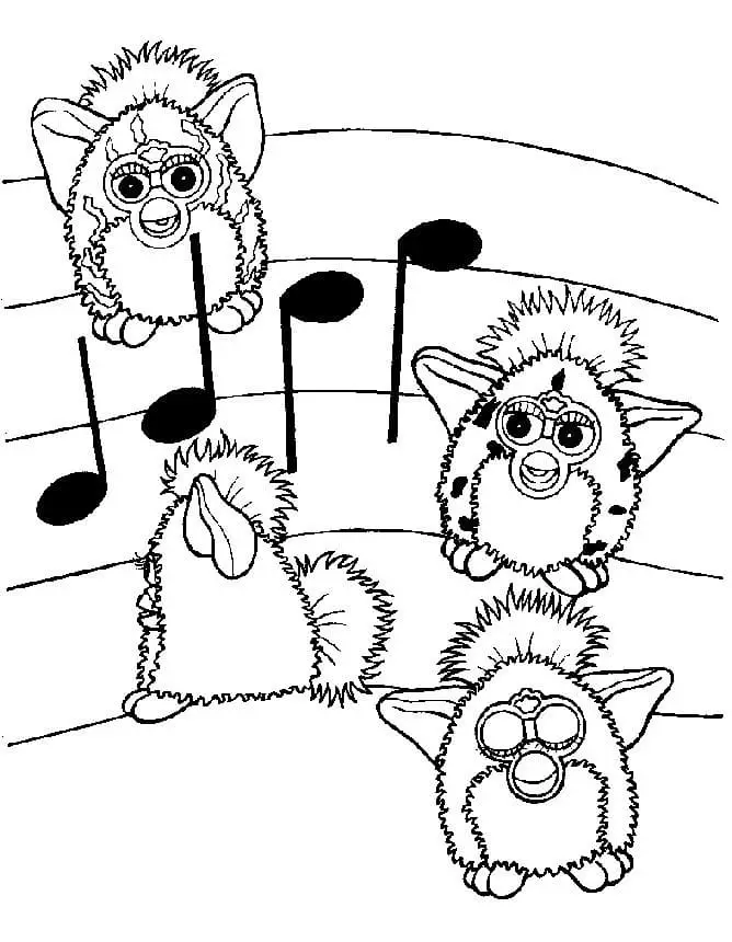 Large furby coloring book