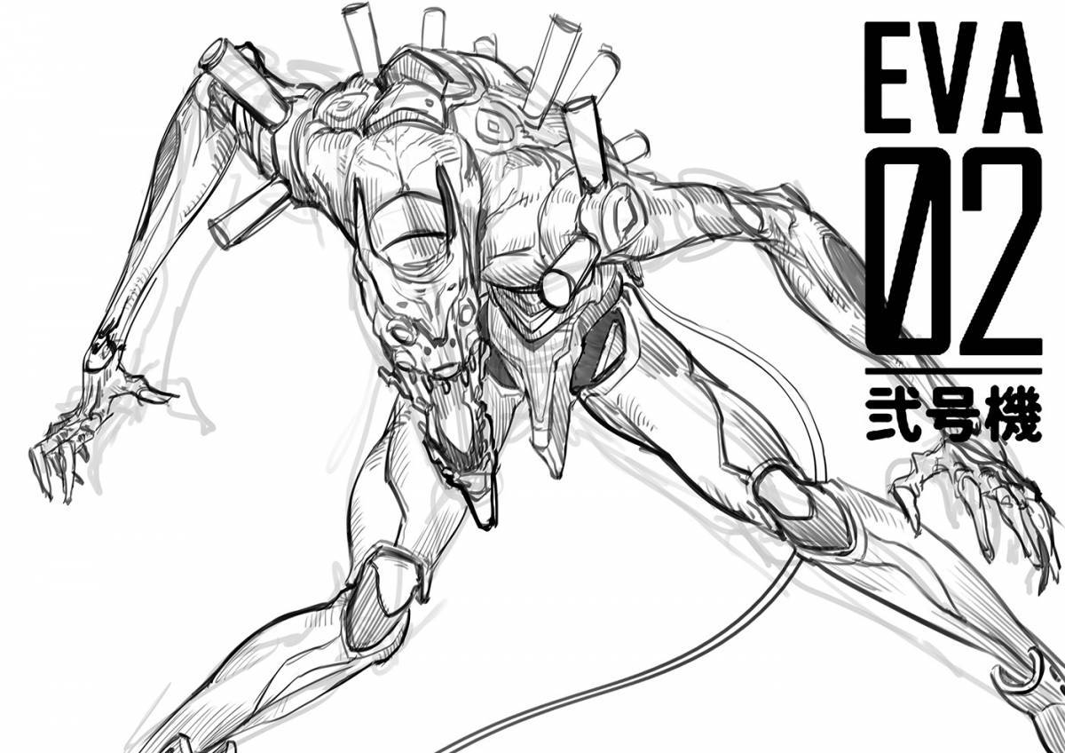 Glorious evangelion coloring page