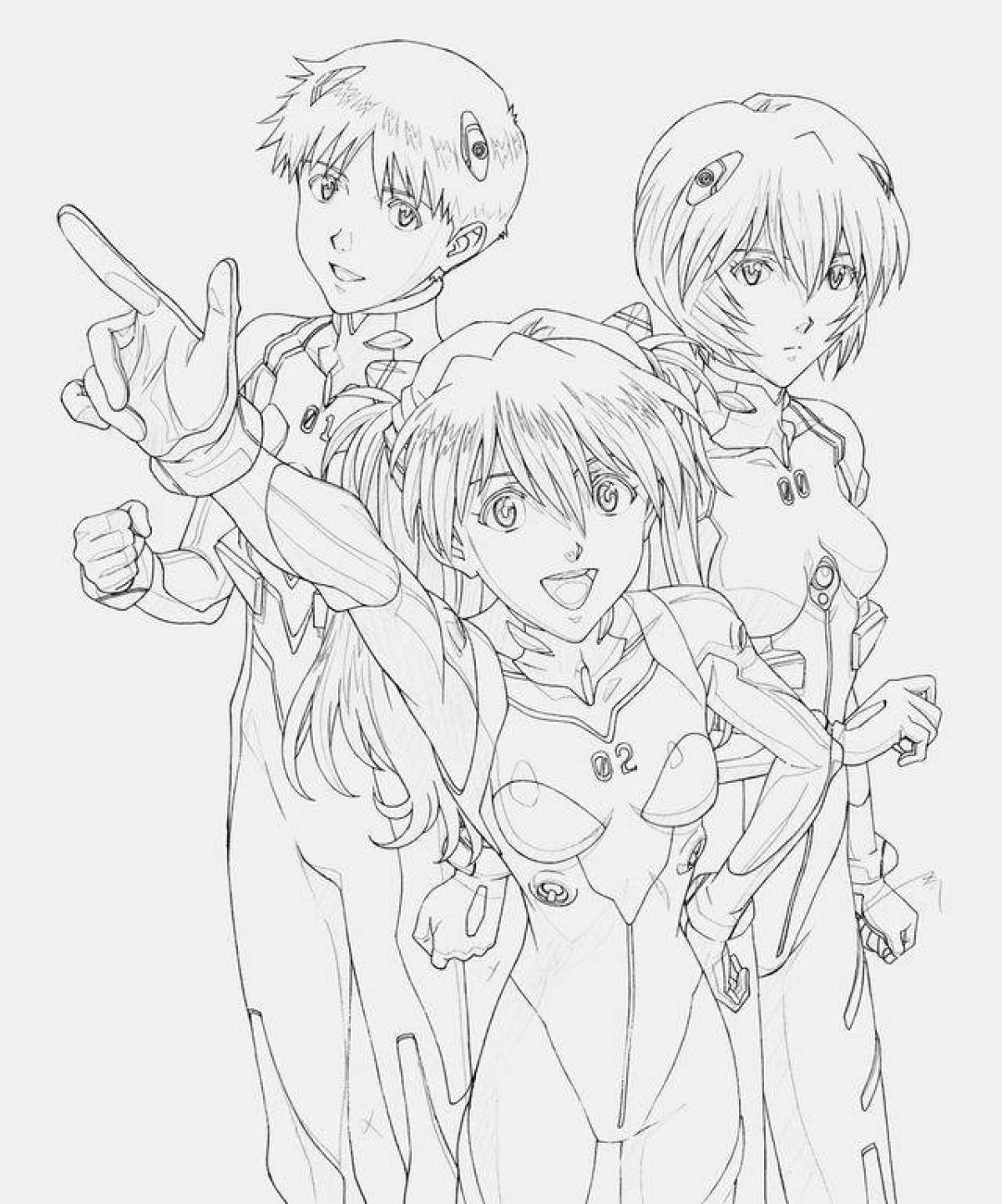 Great evangelion coloring book