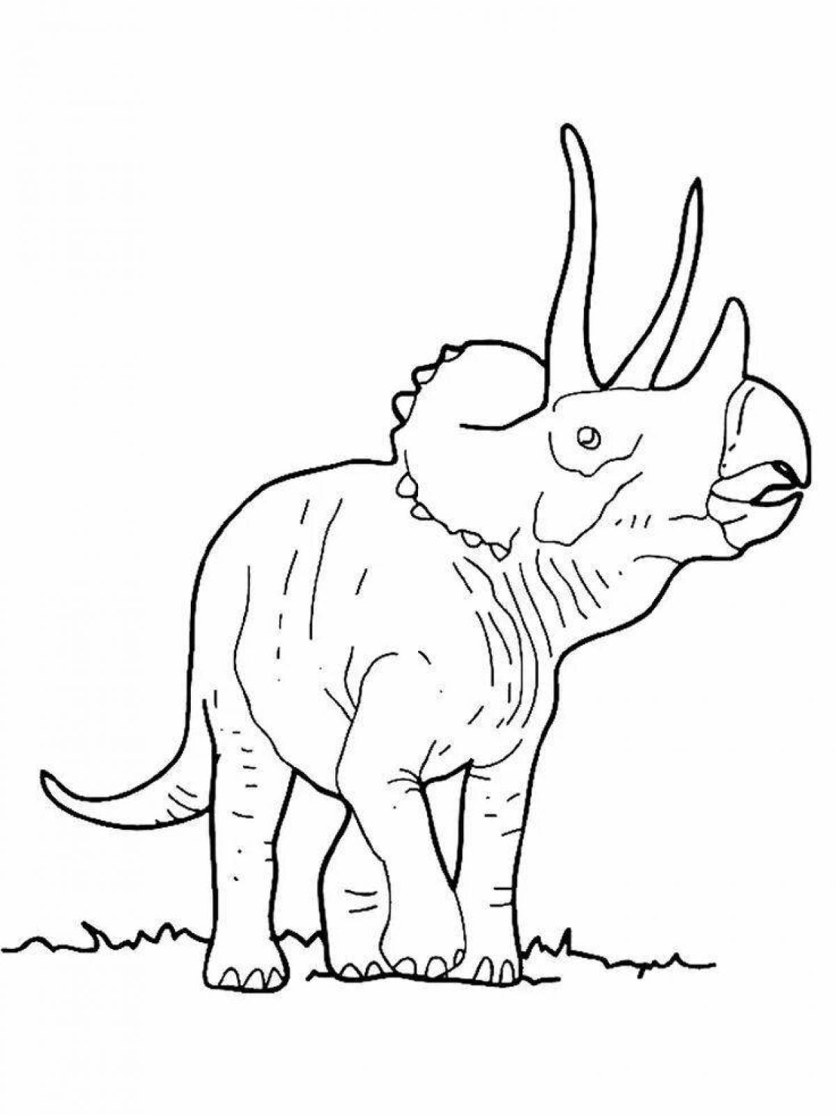 Coloring page magnificent triceratops