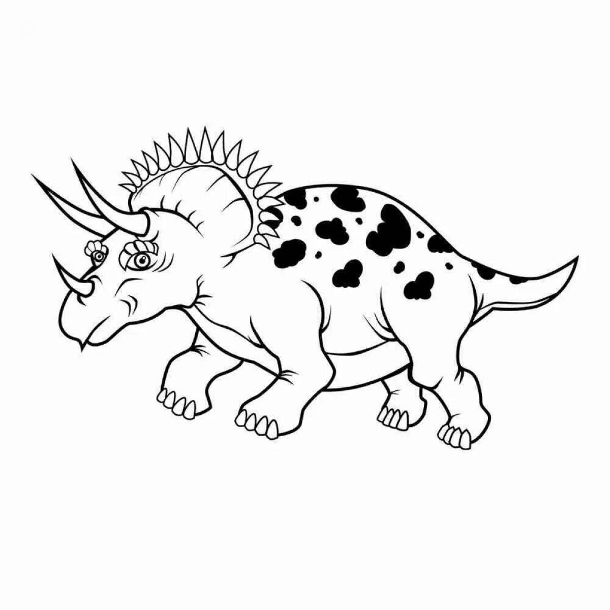 Glorious triceratops coloring page