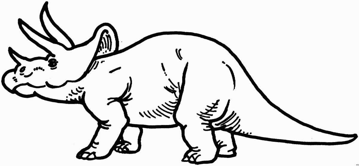 Coloring funny triceratops