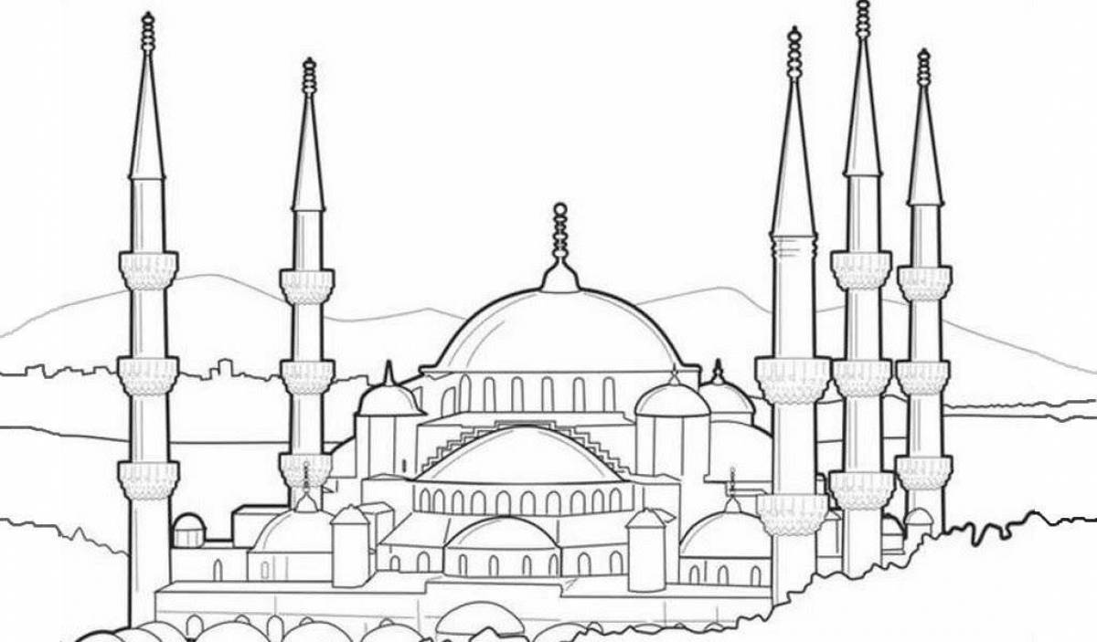 Coloring elegant mosque