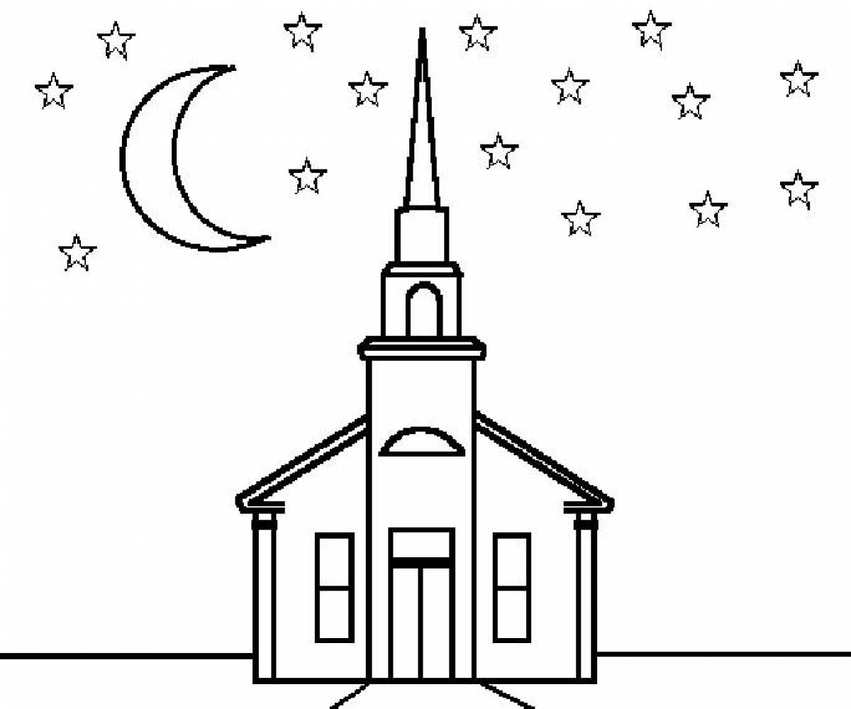 Amazing mosque coloring page