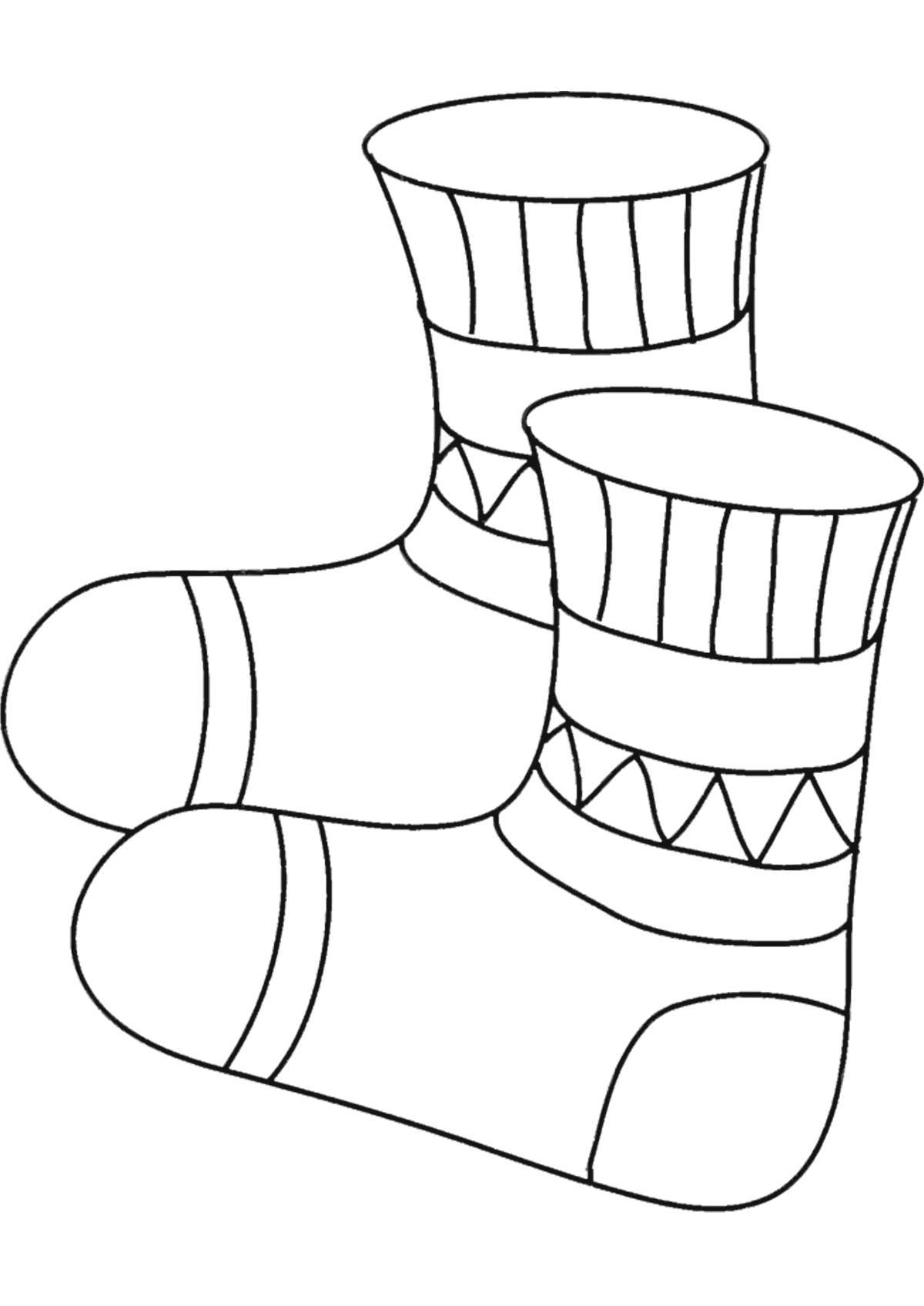 Photo Coloring book attractive socks
