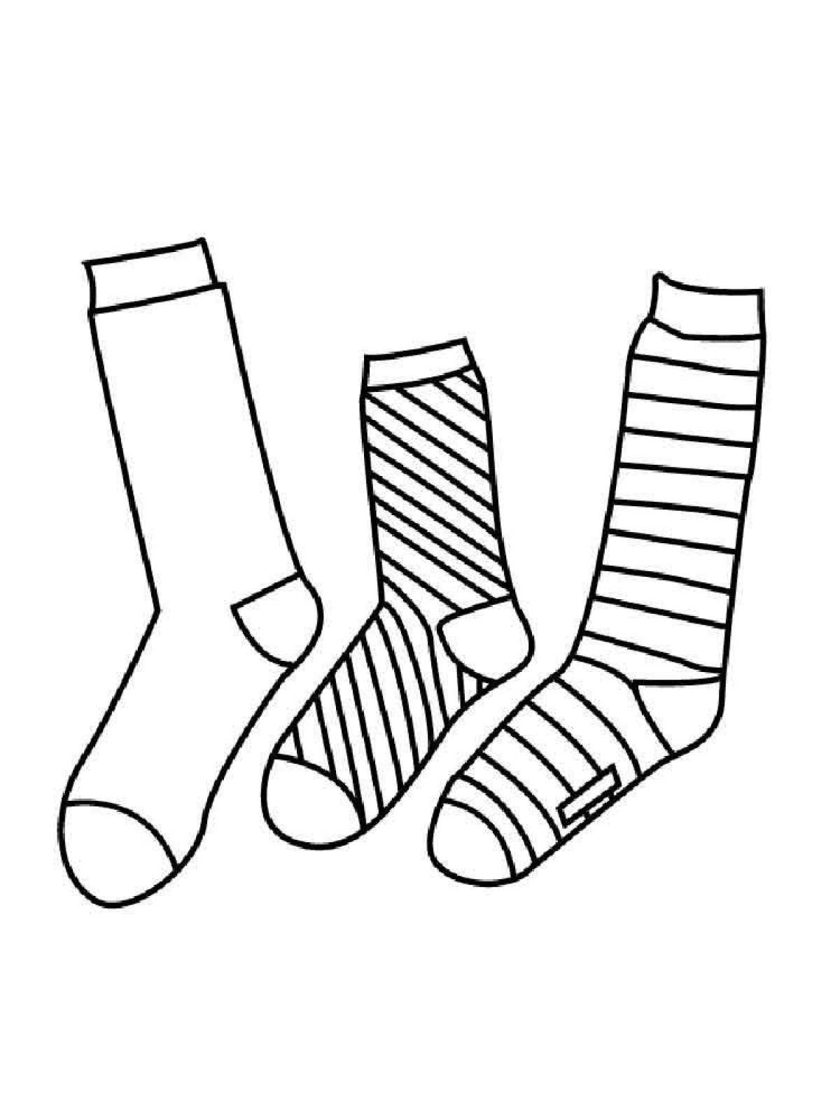 Colored coloring socks
