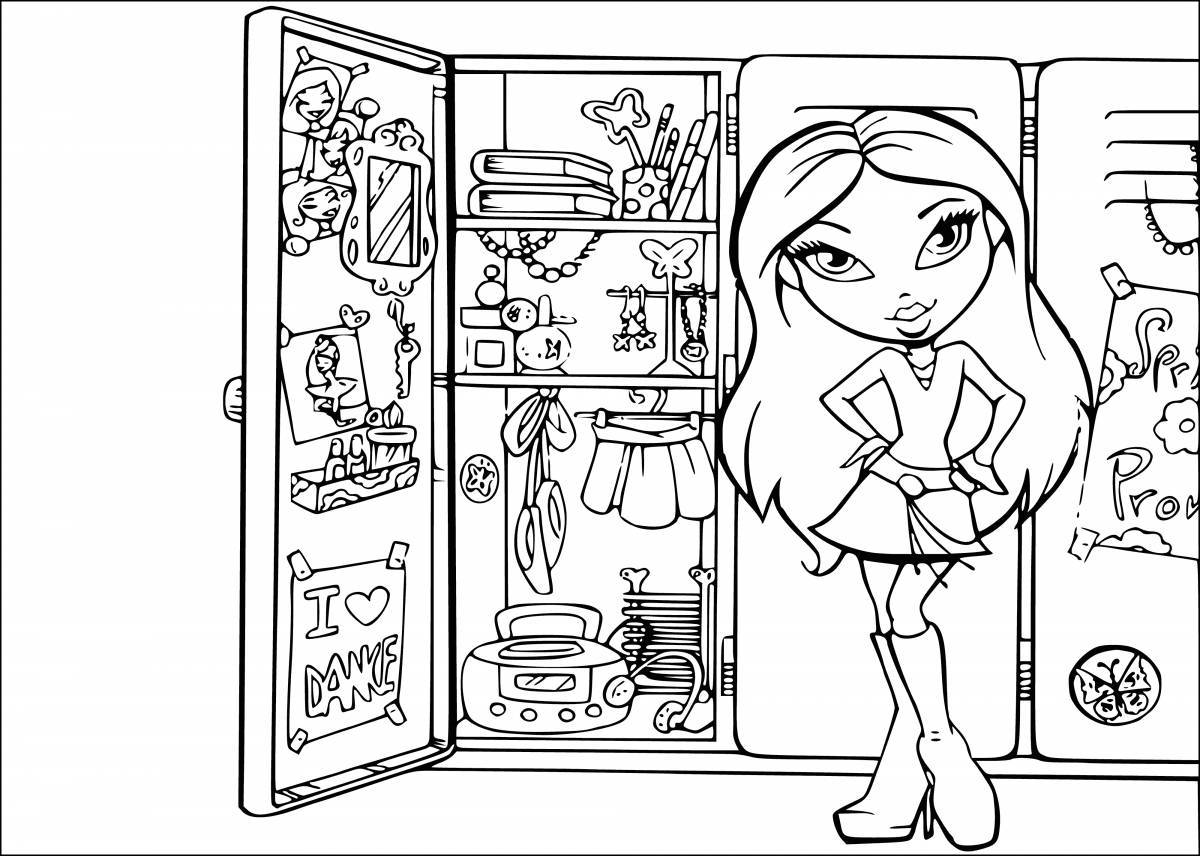 Comic girly coloring book