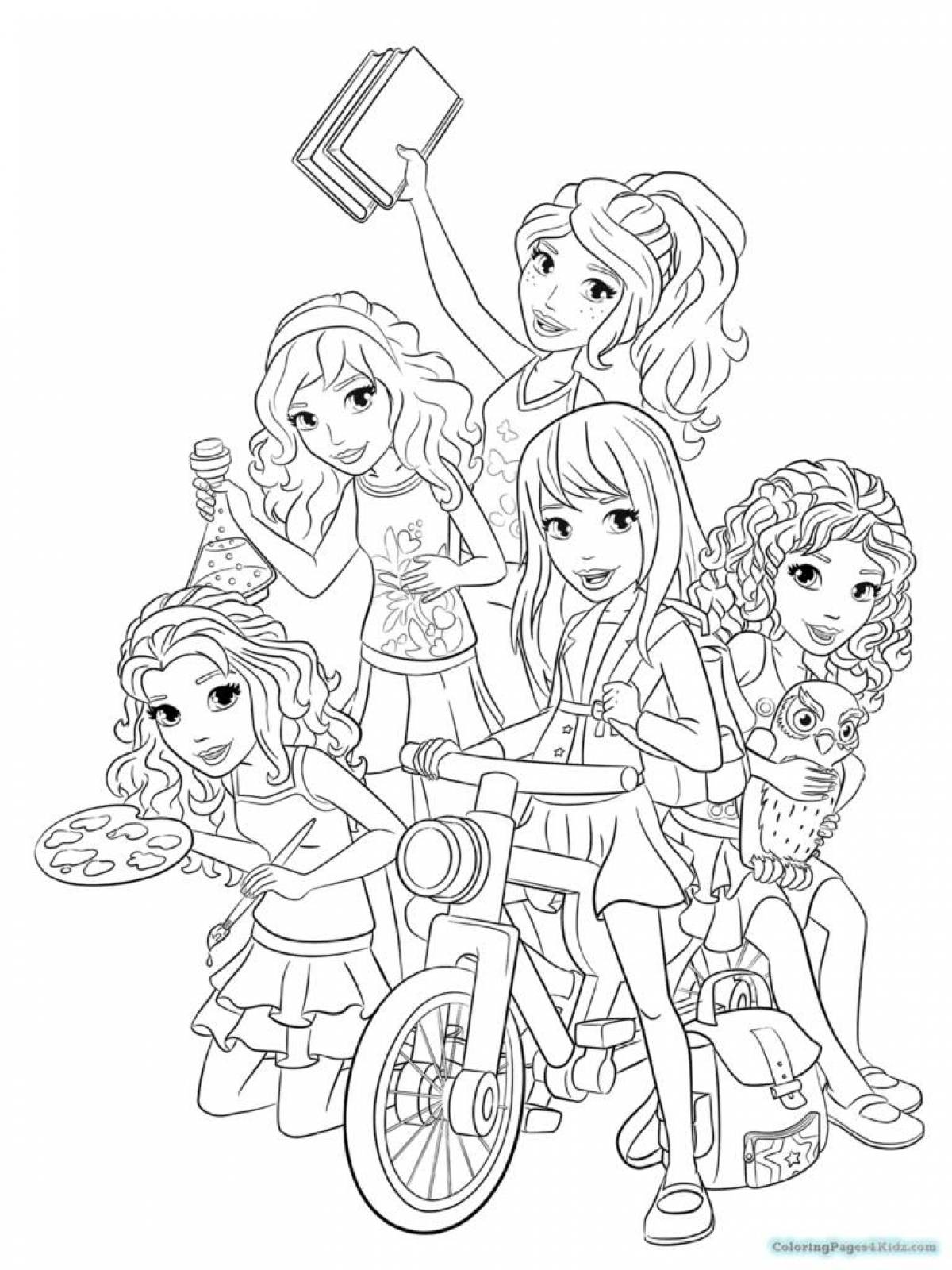Outrageous girly coloring book