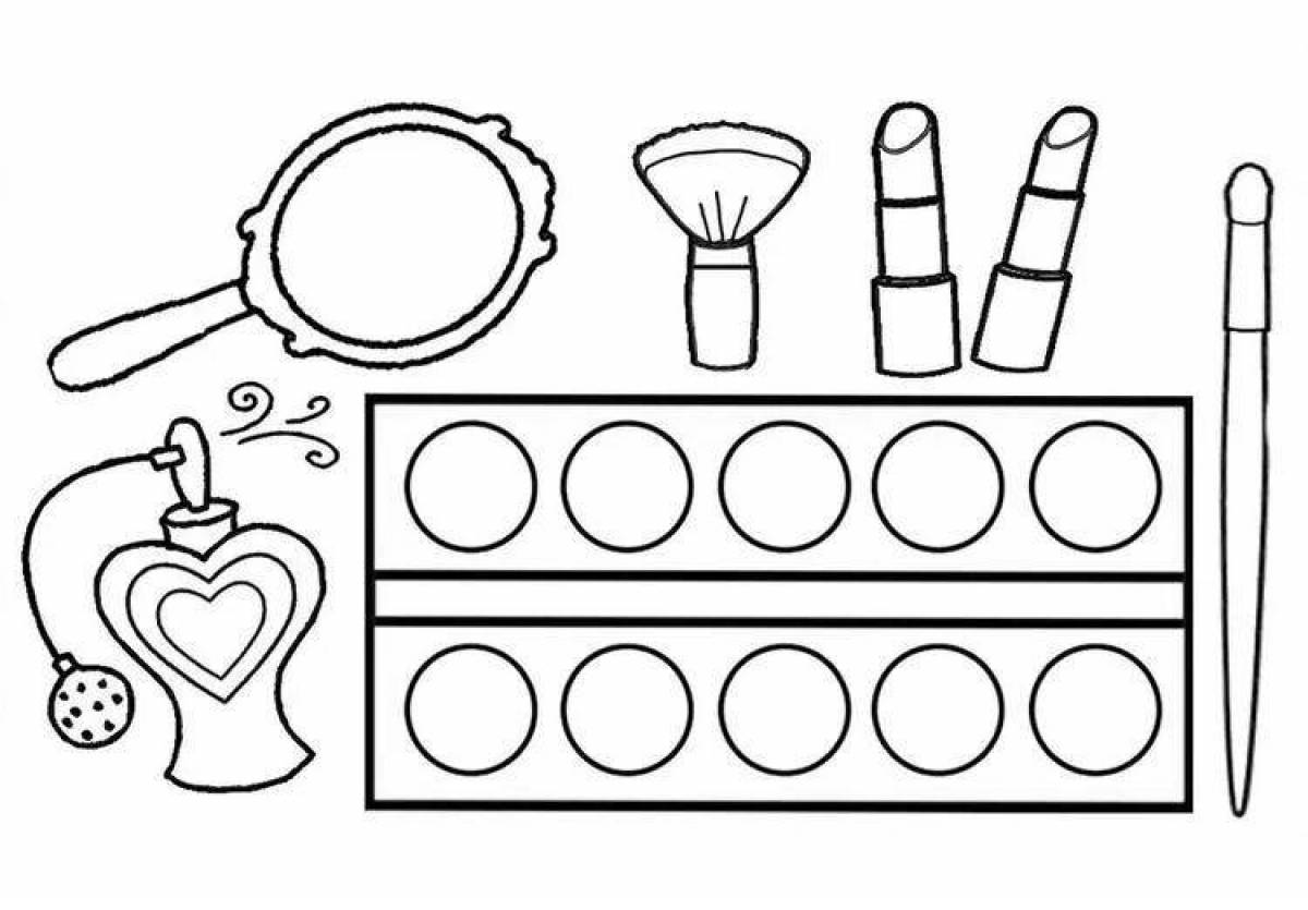 Brilliant eyeshadow palette coloring page