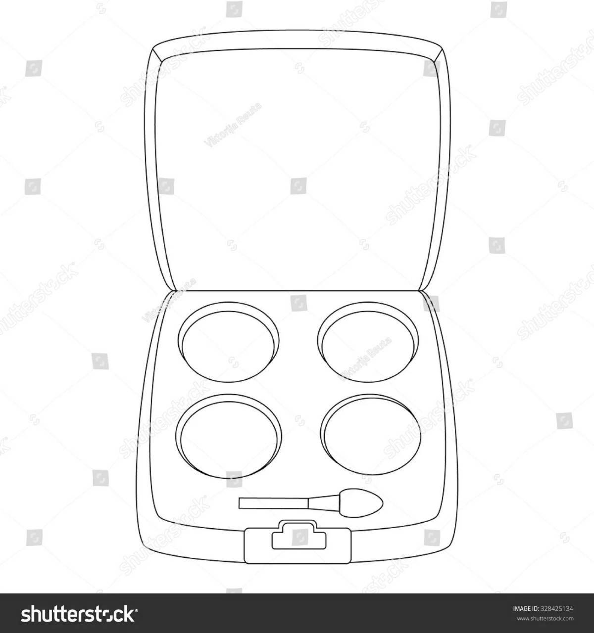 Alluring eyeshadow palette coloring page