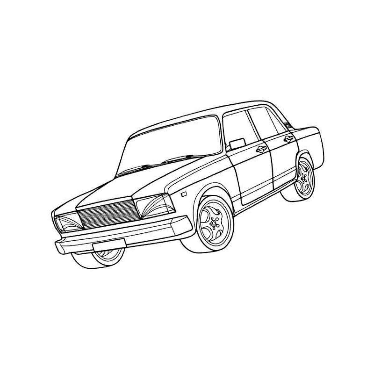 Great car coloring page