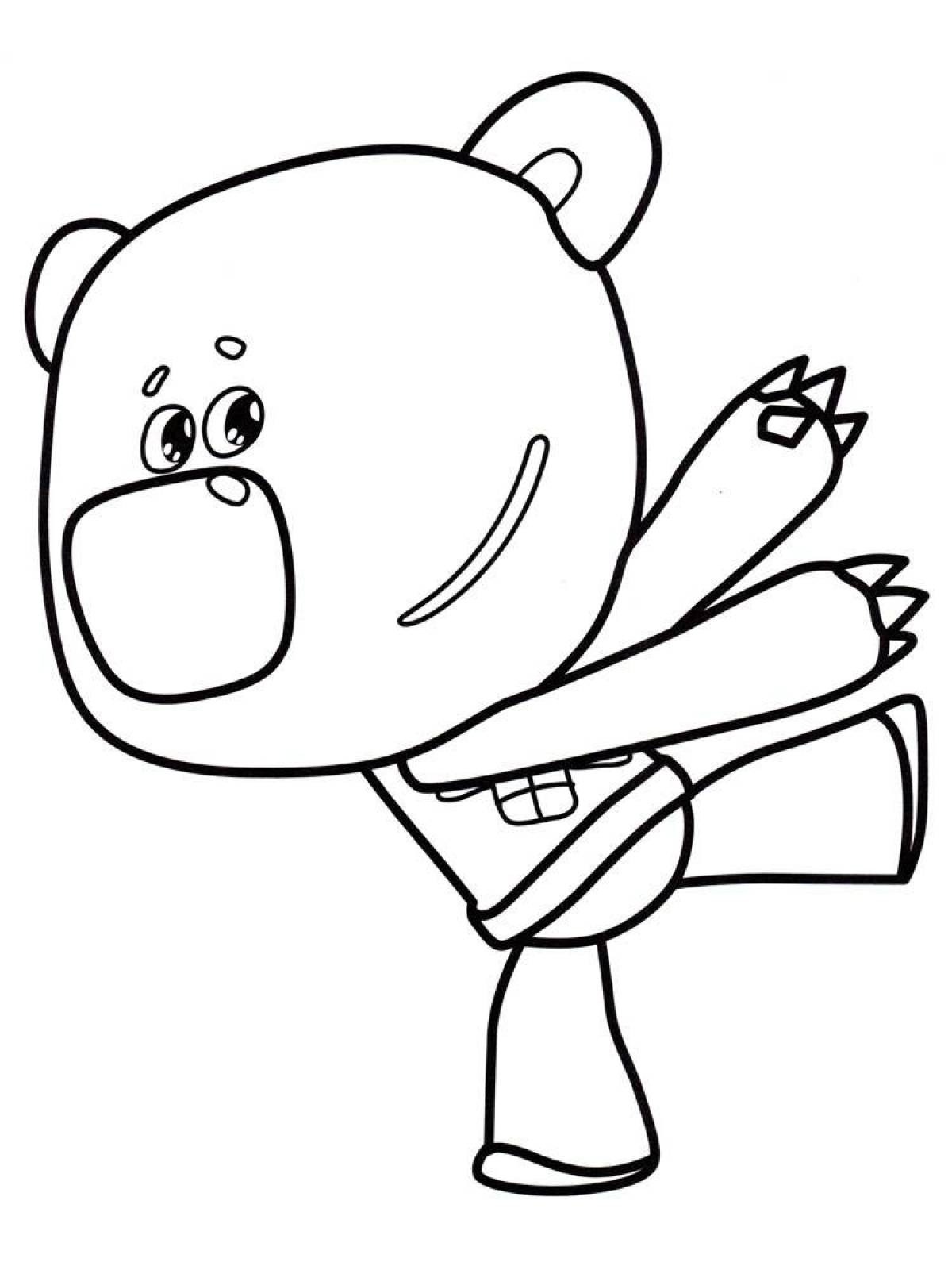 Turn on the cute bear coloring #7