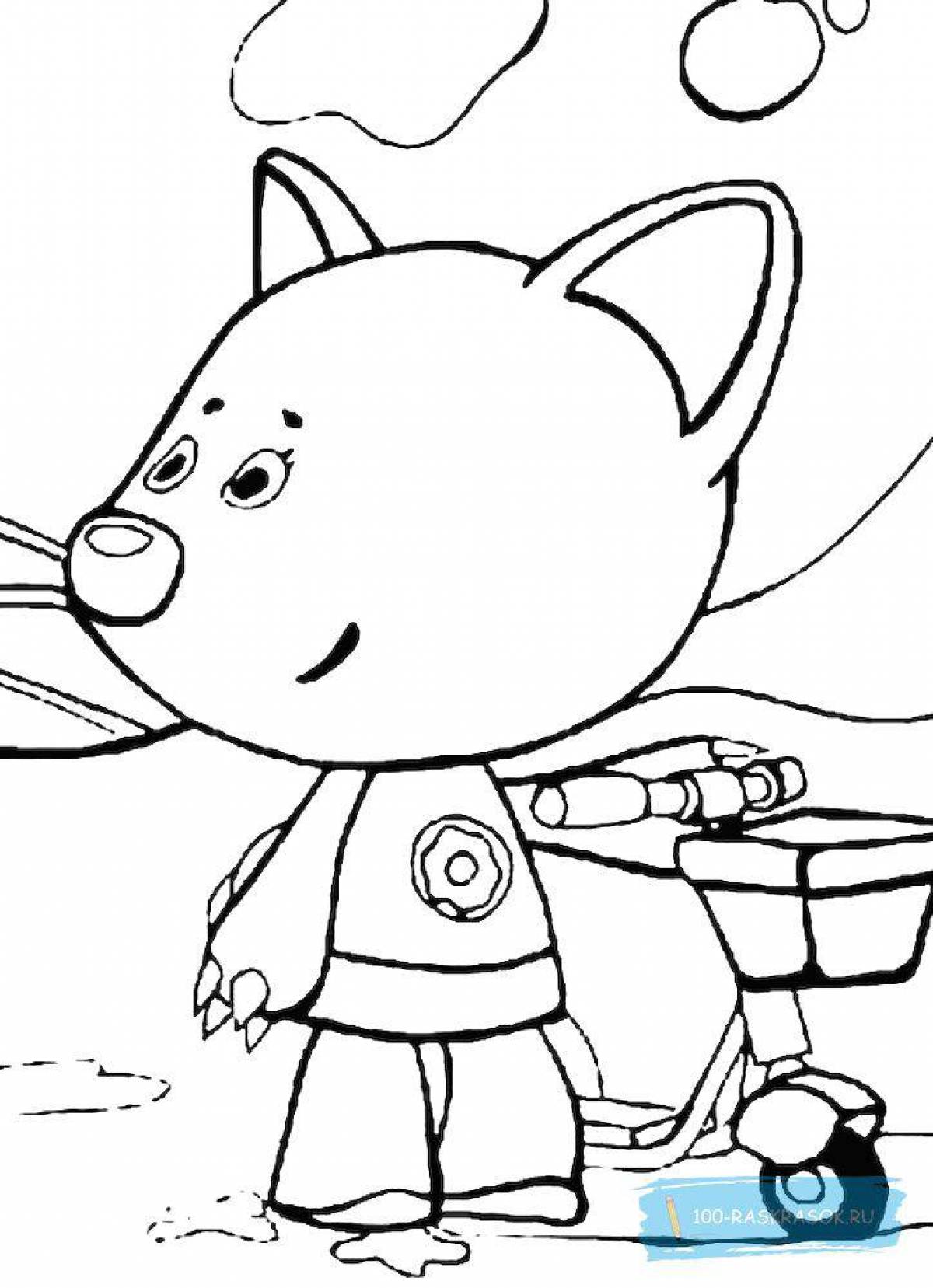 Turn on the cute bear coloring #8