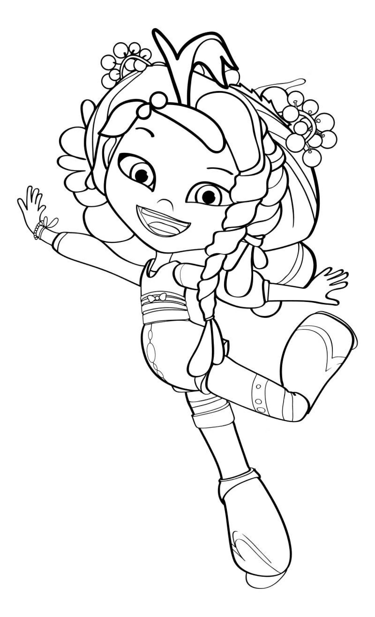 Playful patrol coloring page