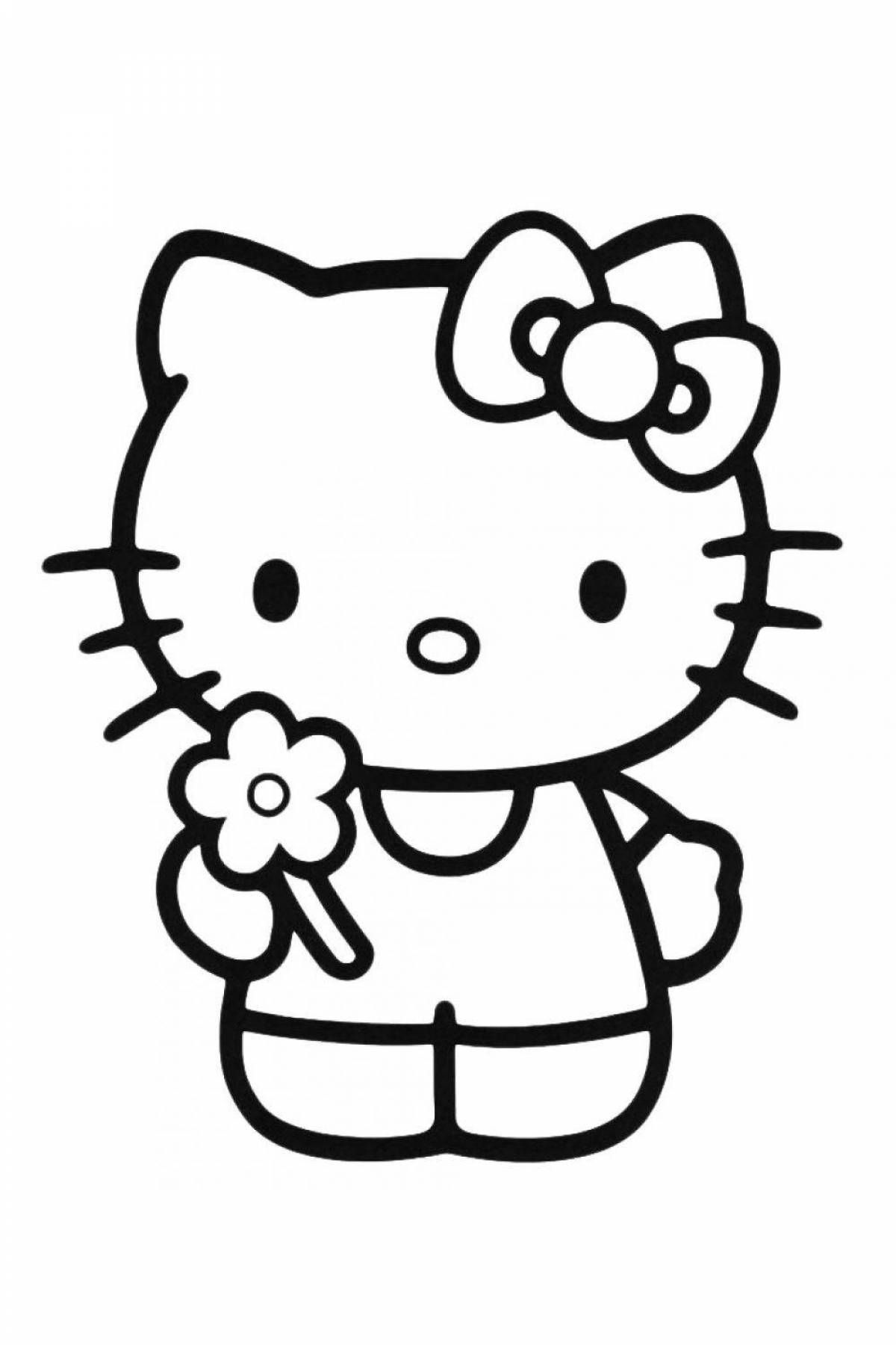 Charming coloring hello kitty