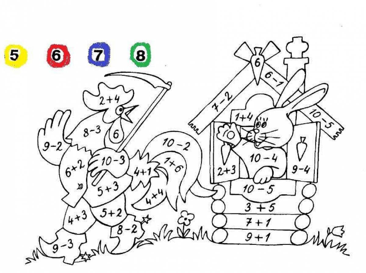 Creative score within 10 coloring pages