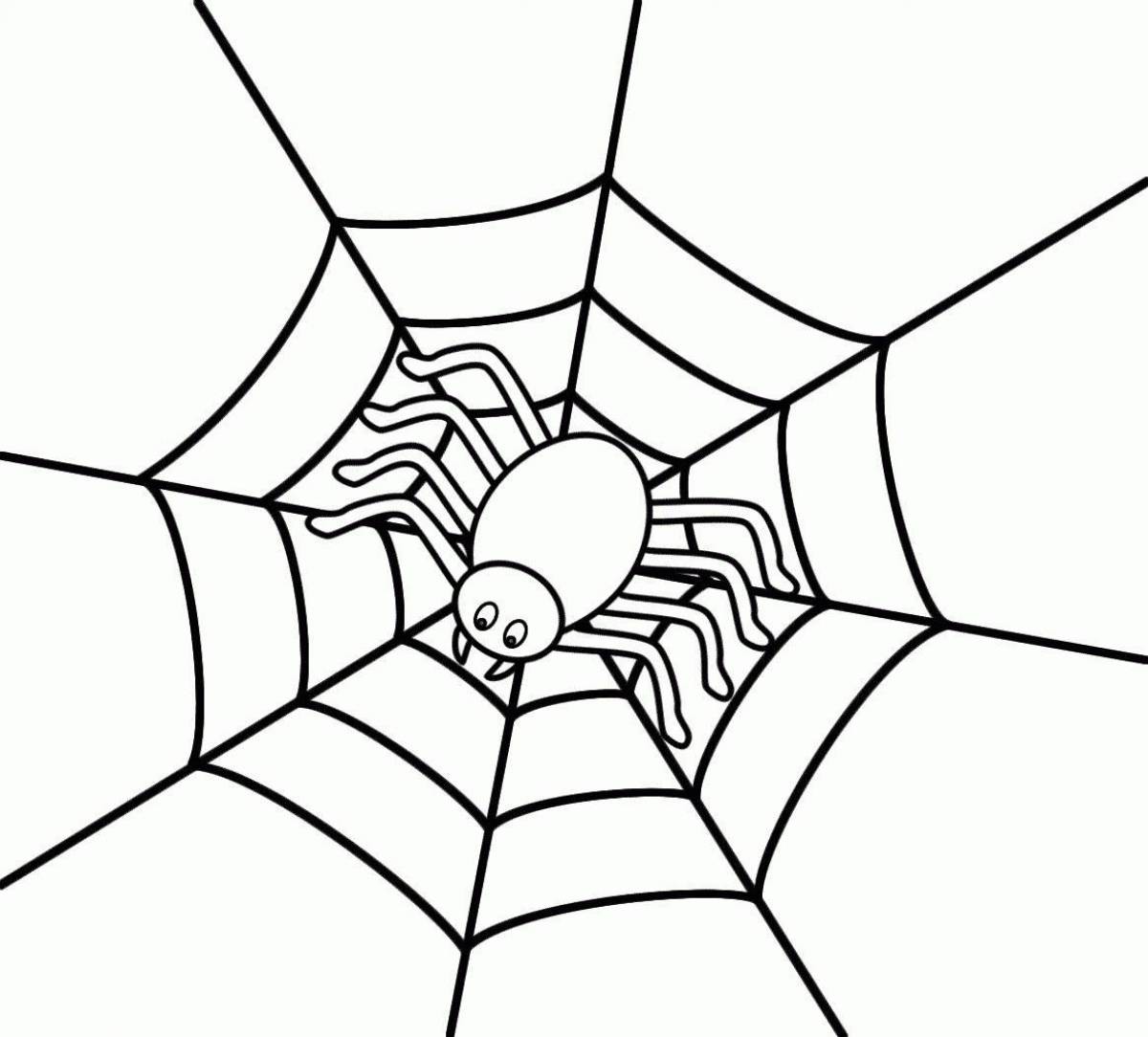 Coloring funny spider