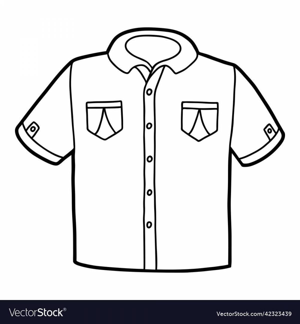 Radiant coloring page shirt