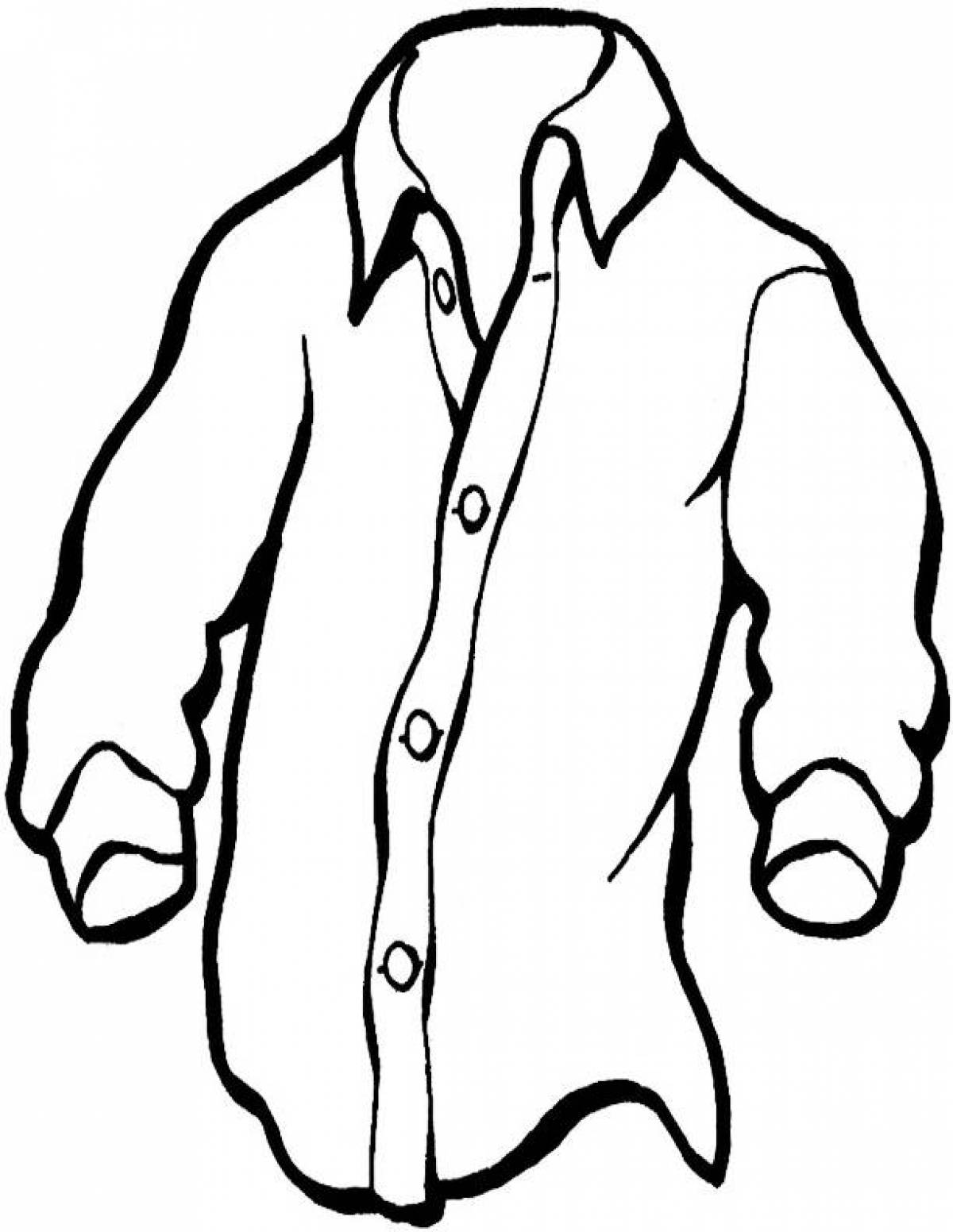 Lively coloring page shirt