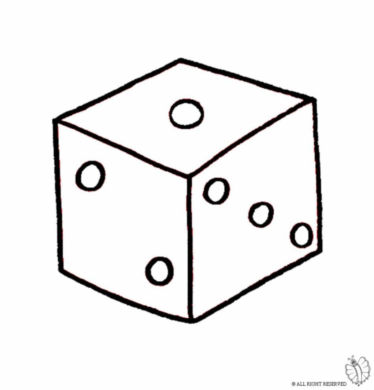 A coloring page for fun cubes