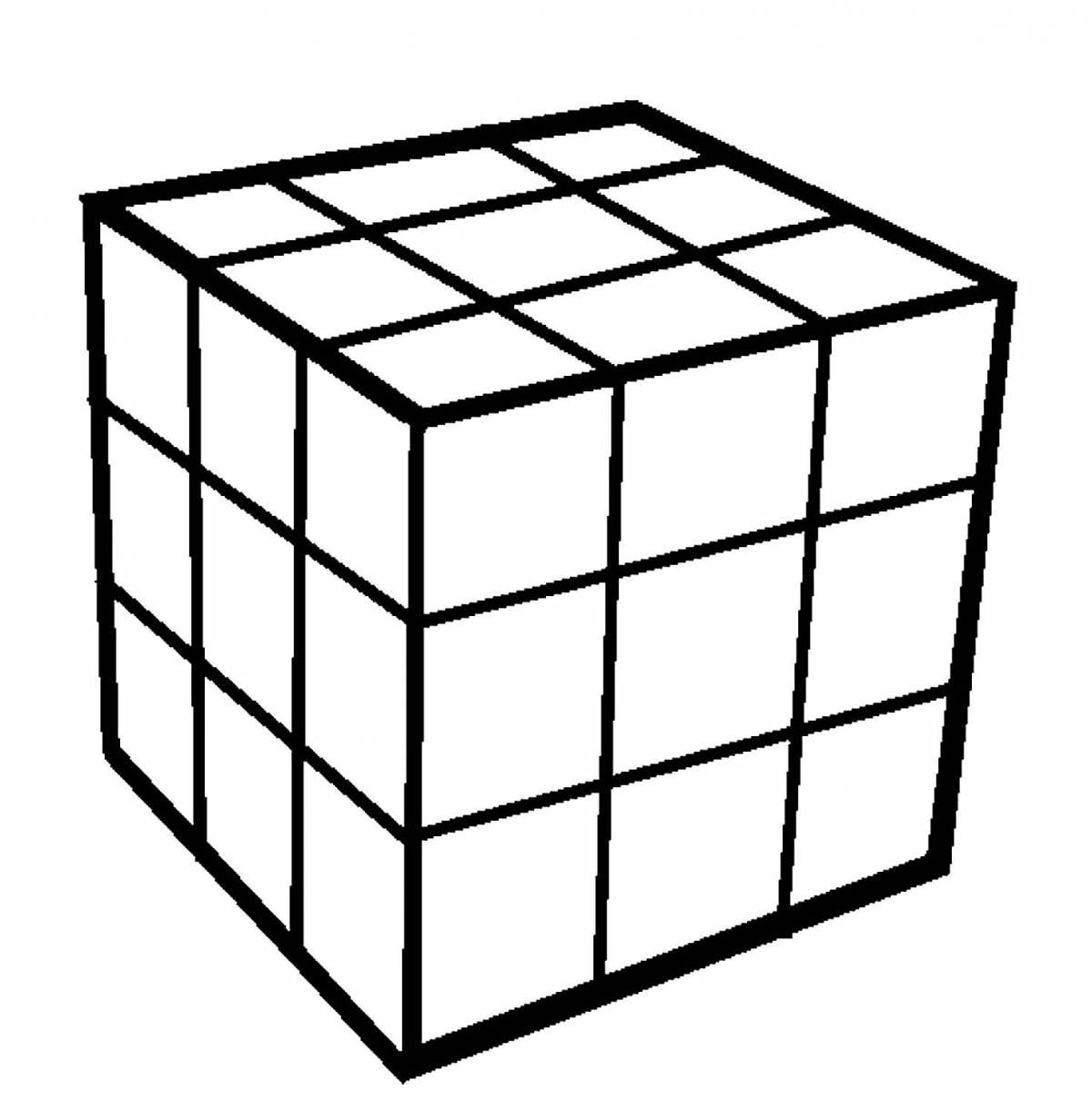 Magic cubes coloring page