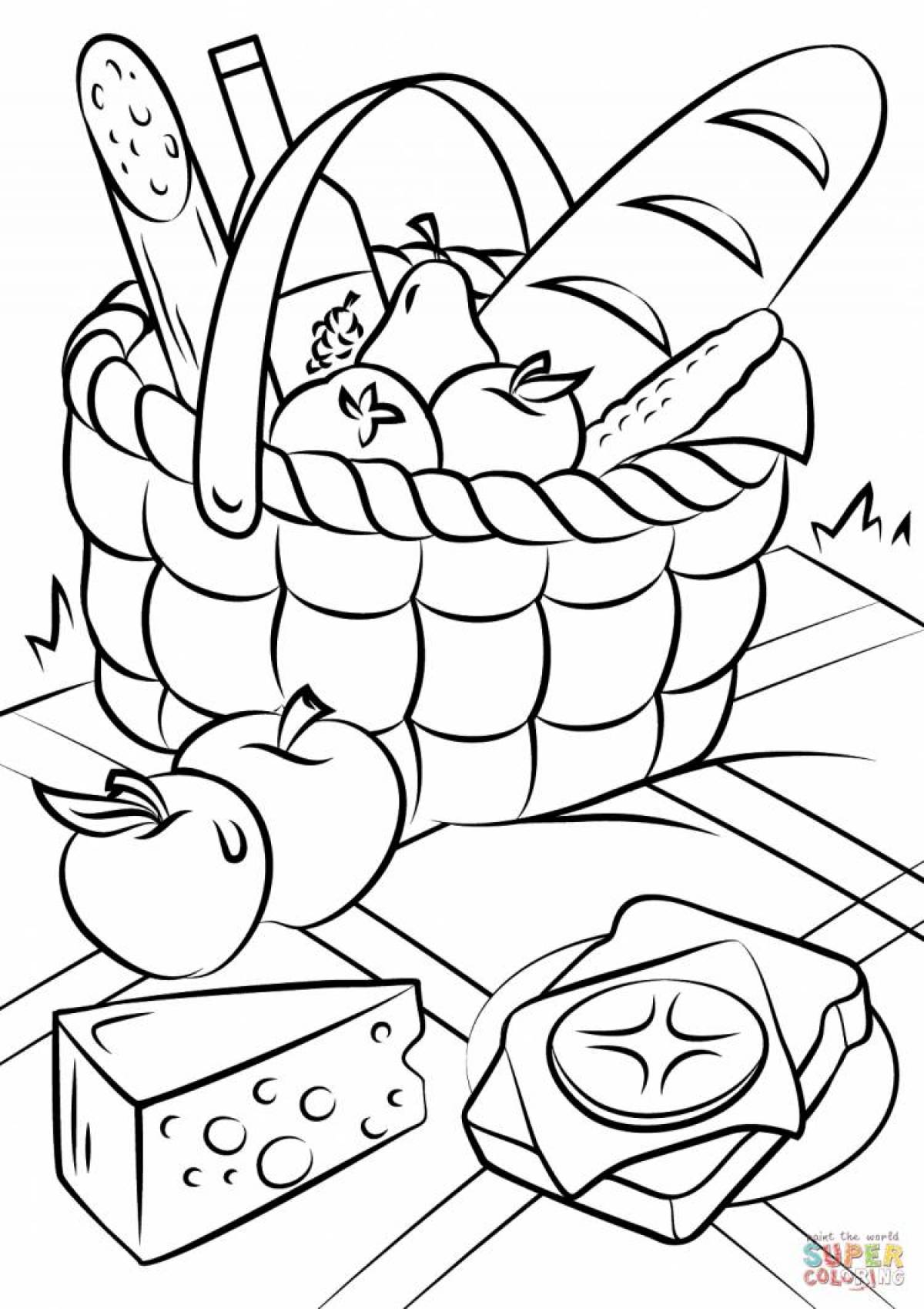 Spicy food coloring page