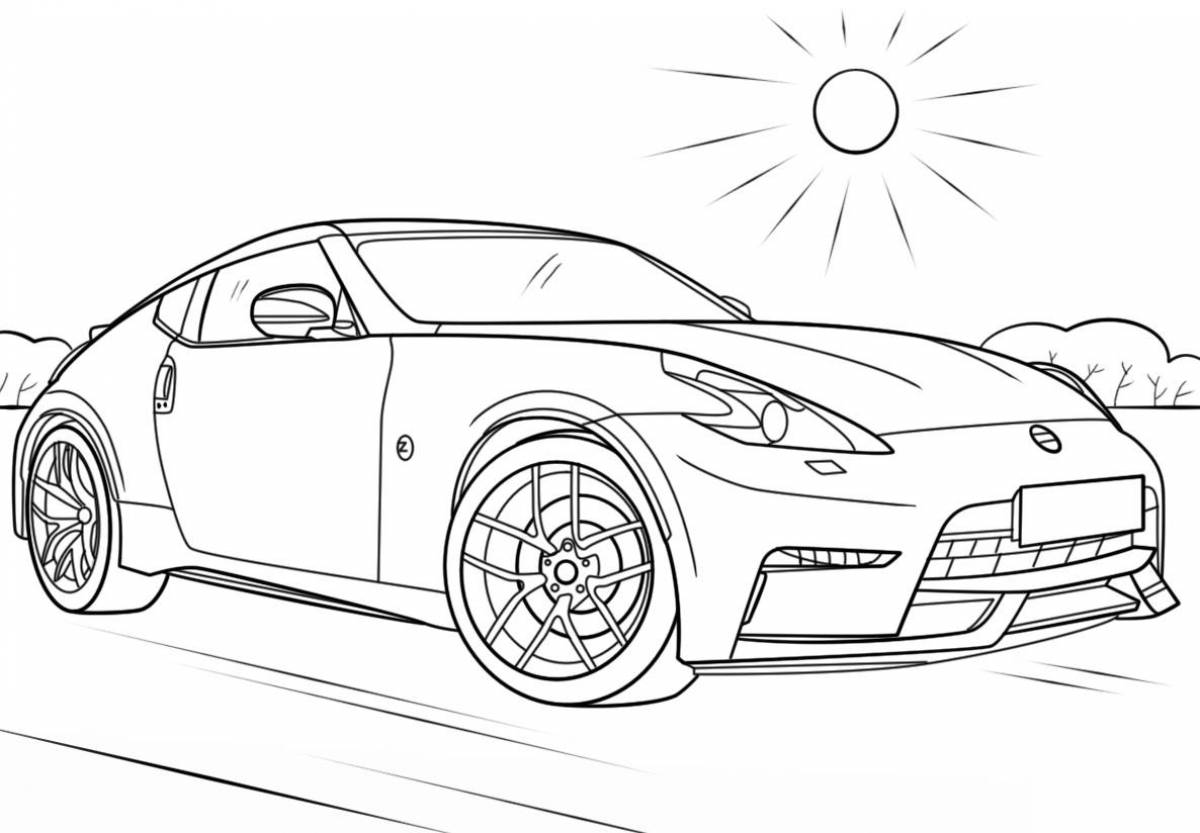 Nissan gtr awesome coloring book