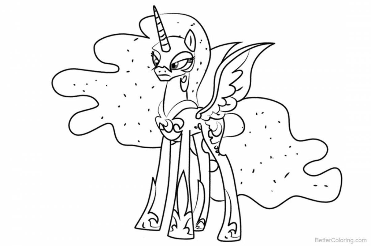 Exquisite moon pony coloring book