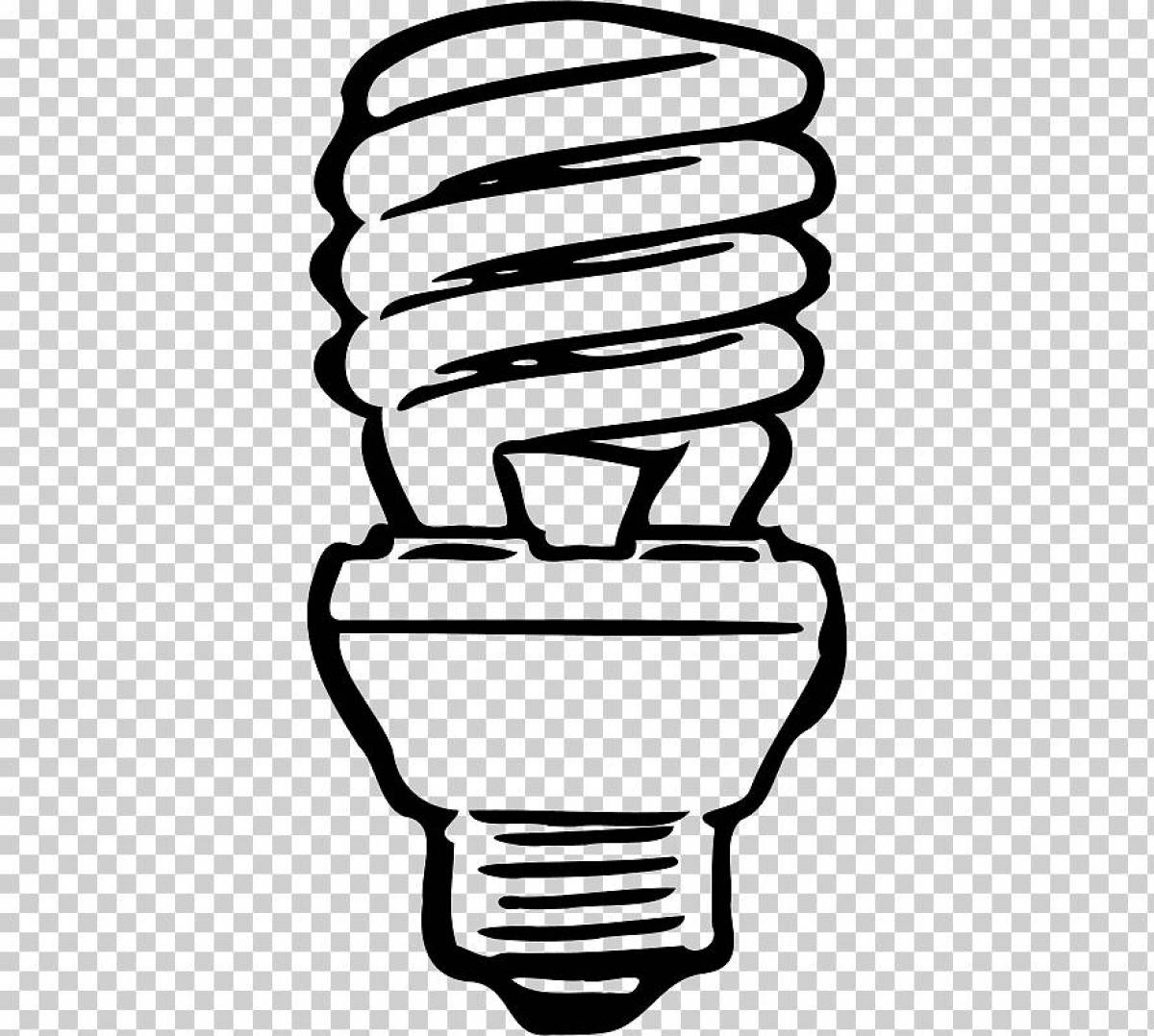Энергосберегающая лампочка для раскрашивания