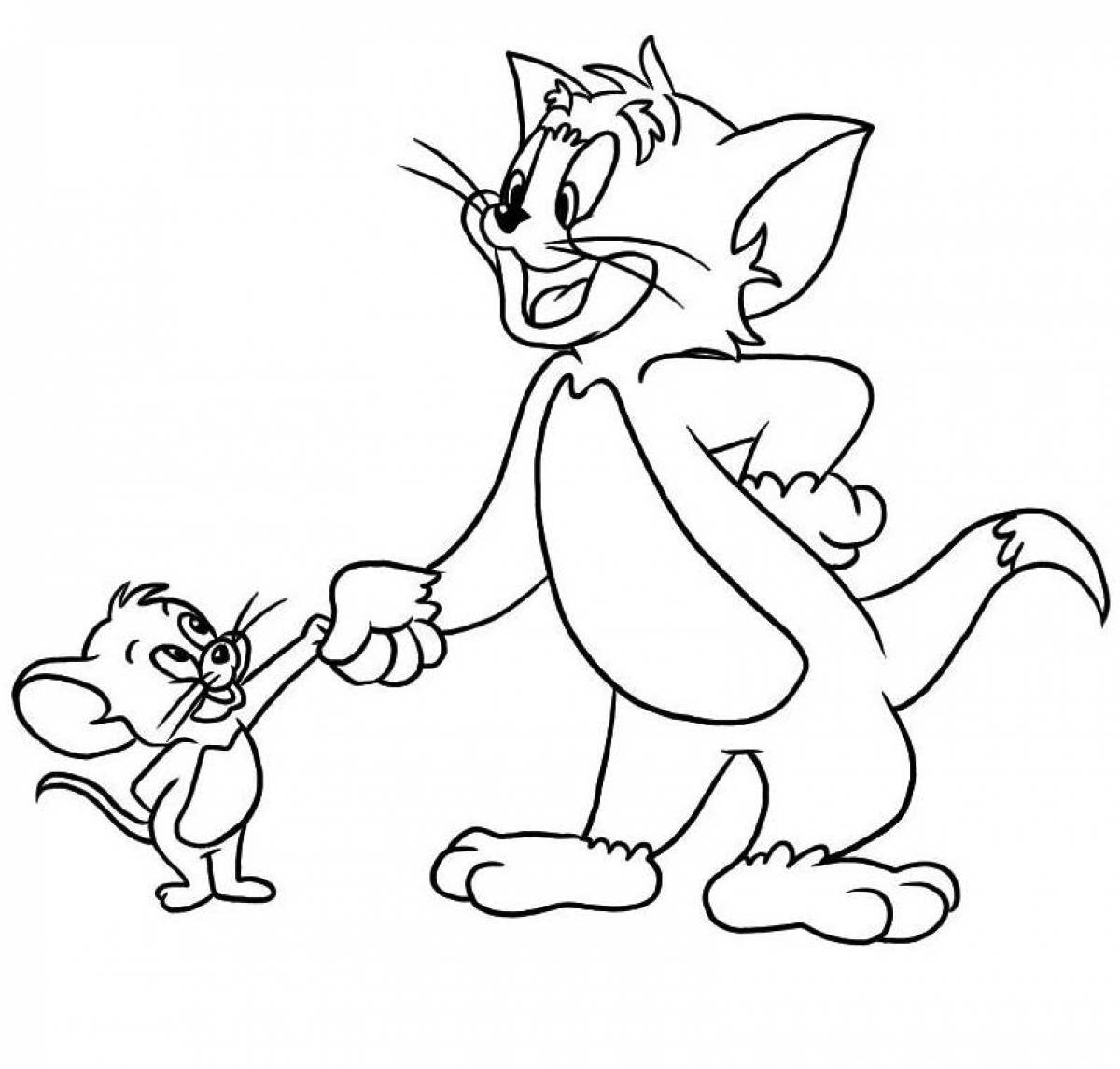 Рисунки из мультиков. Разукрашка для детей Tom and Jerry. Раскраски из мультика том и Джерри. Рисунок Тома и Джерри. Том и Джерри карандашом.