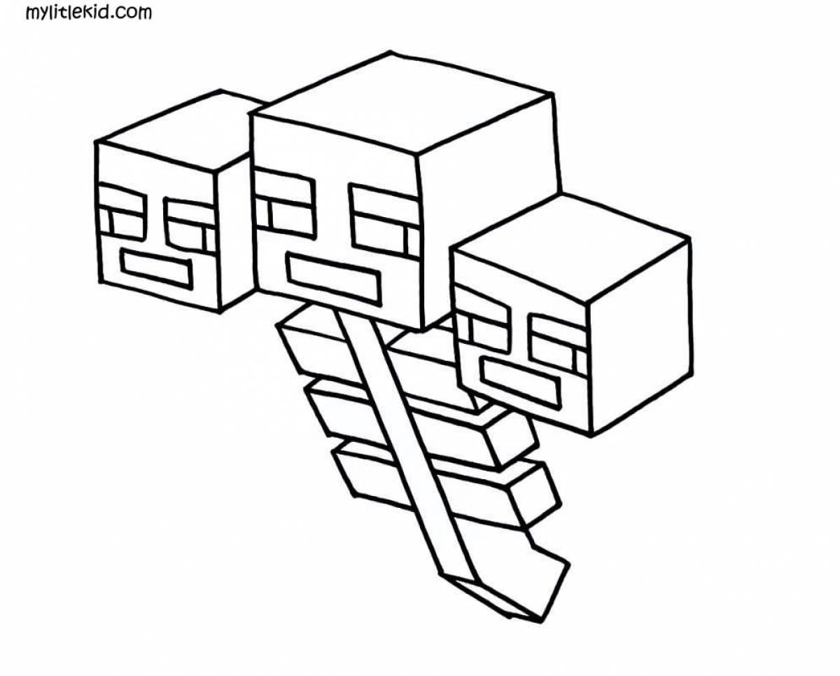 Bold minecraft zombies coloring pages