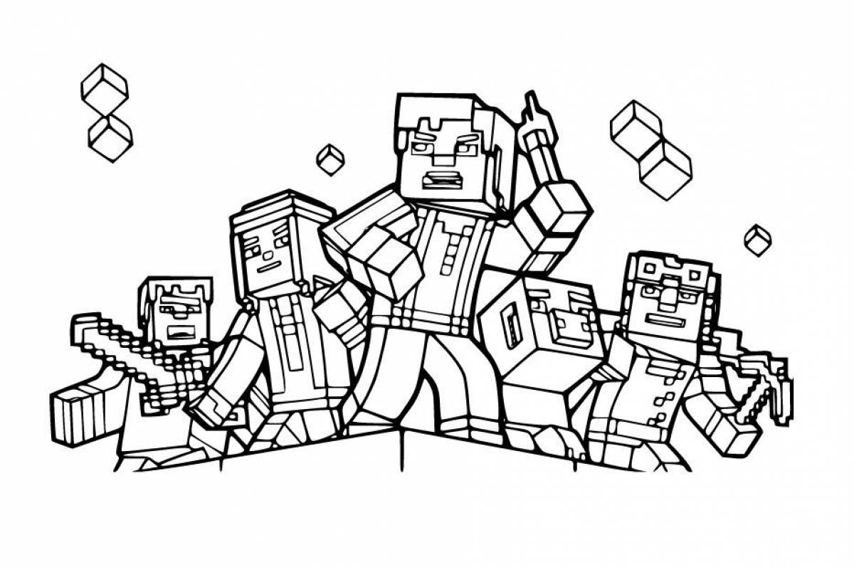 Amazing minecraft zombies coloring pages