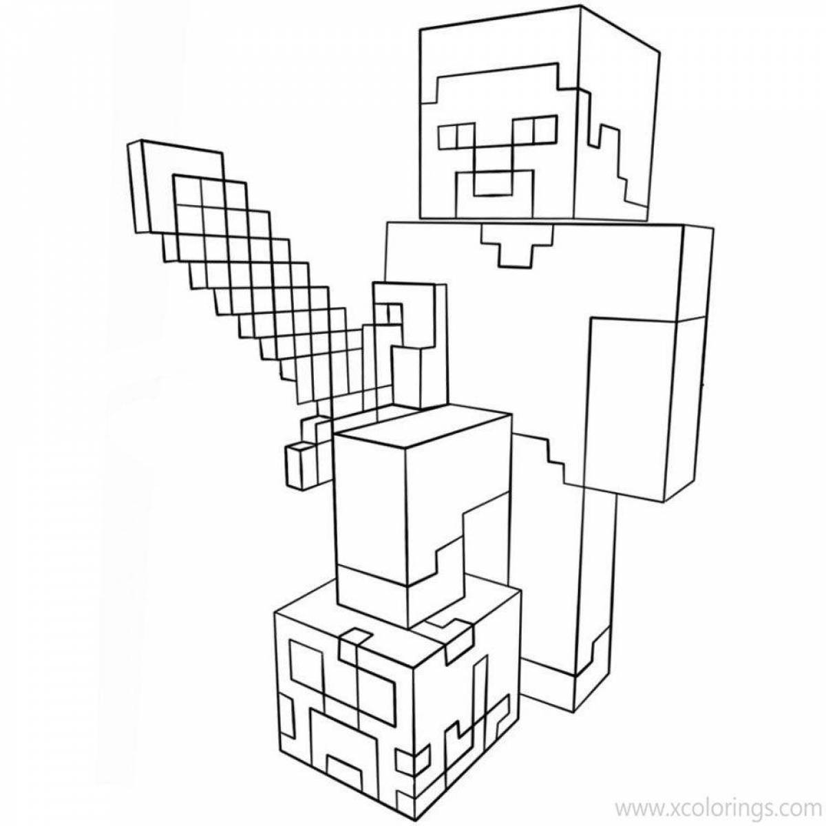 Animated steve from minecraft