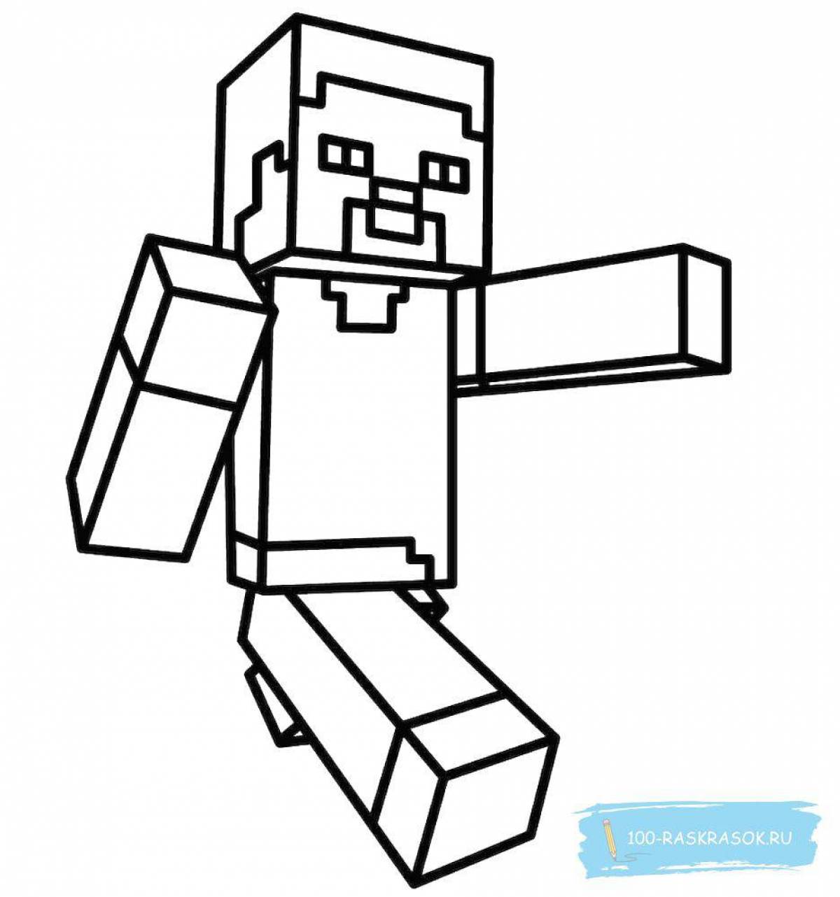 Violent steve from minecraft