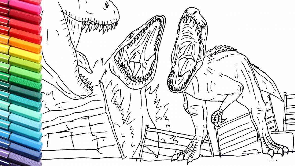 Чудовищная раскраска indominus rex