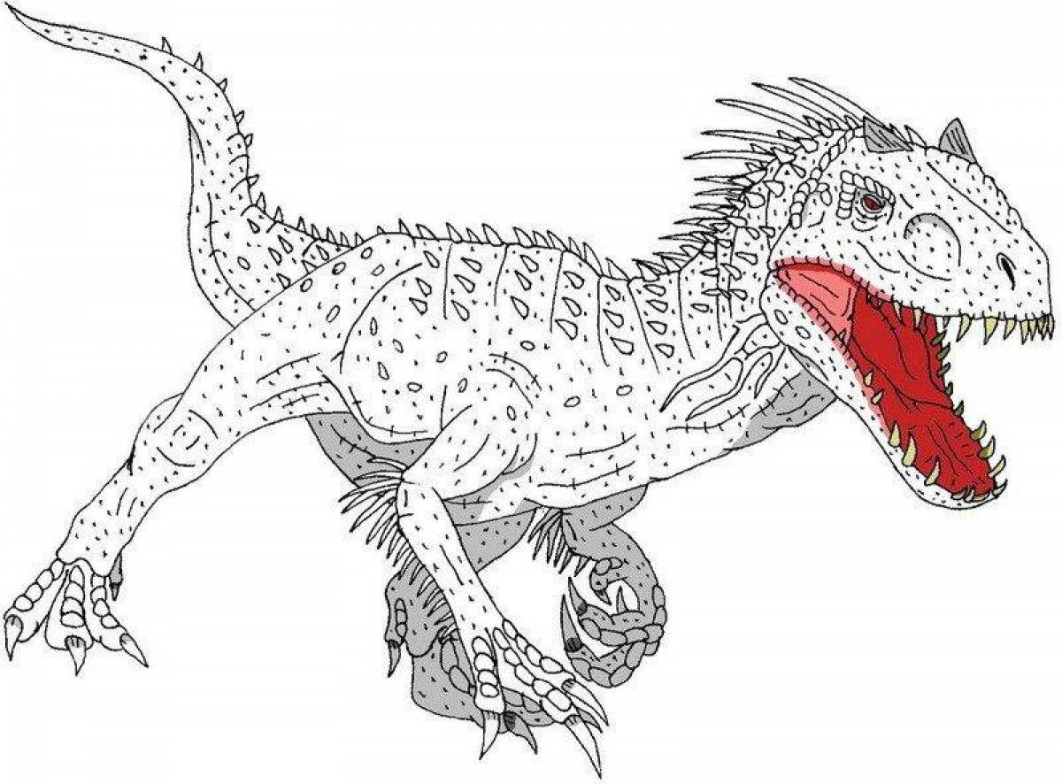 Угрожающая раскраска indominus rex