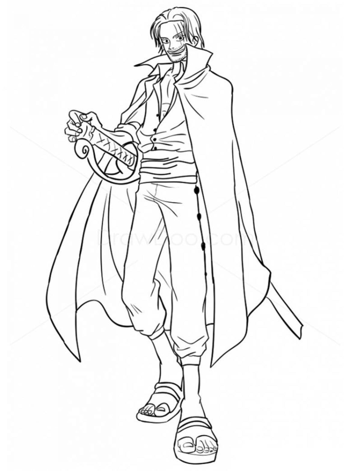 Colorful one piece coloring page
