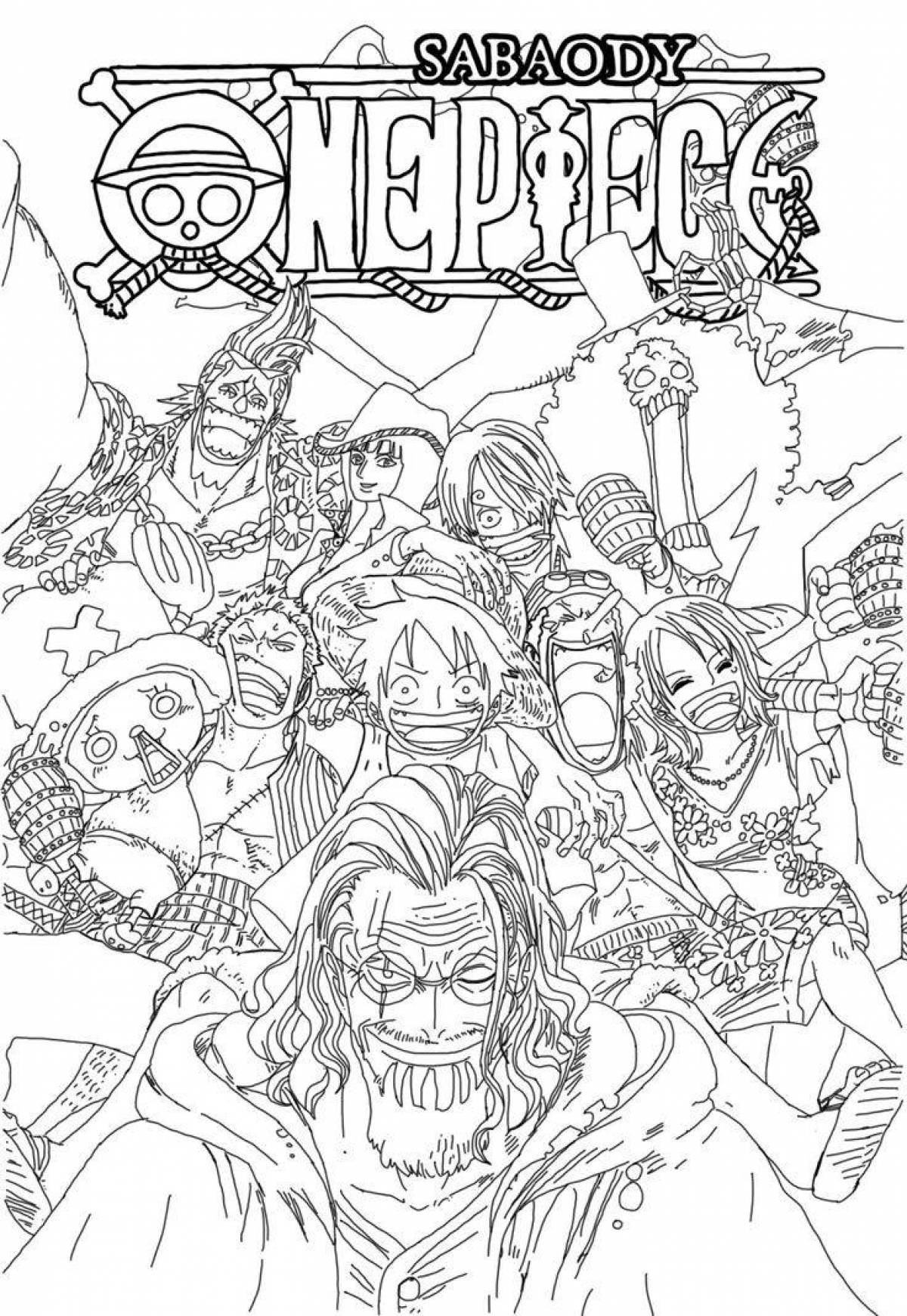 Bright coloring page one piece