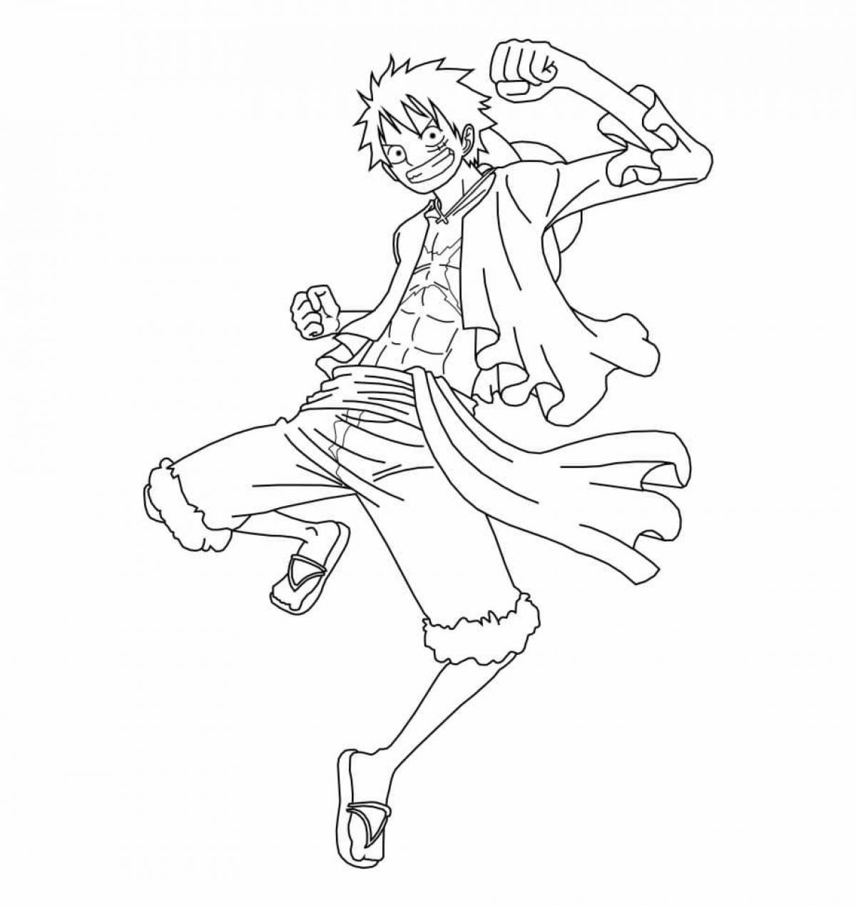 One piece shiny coloring page