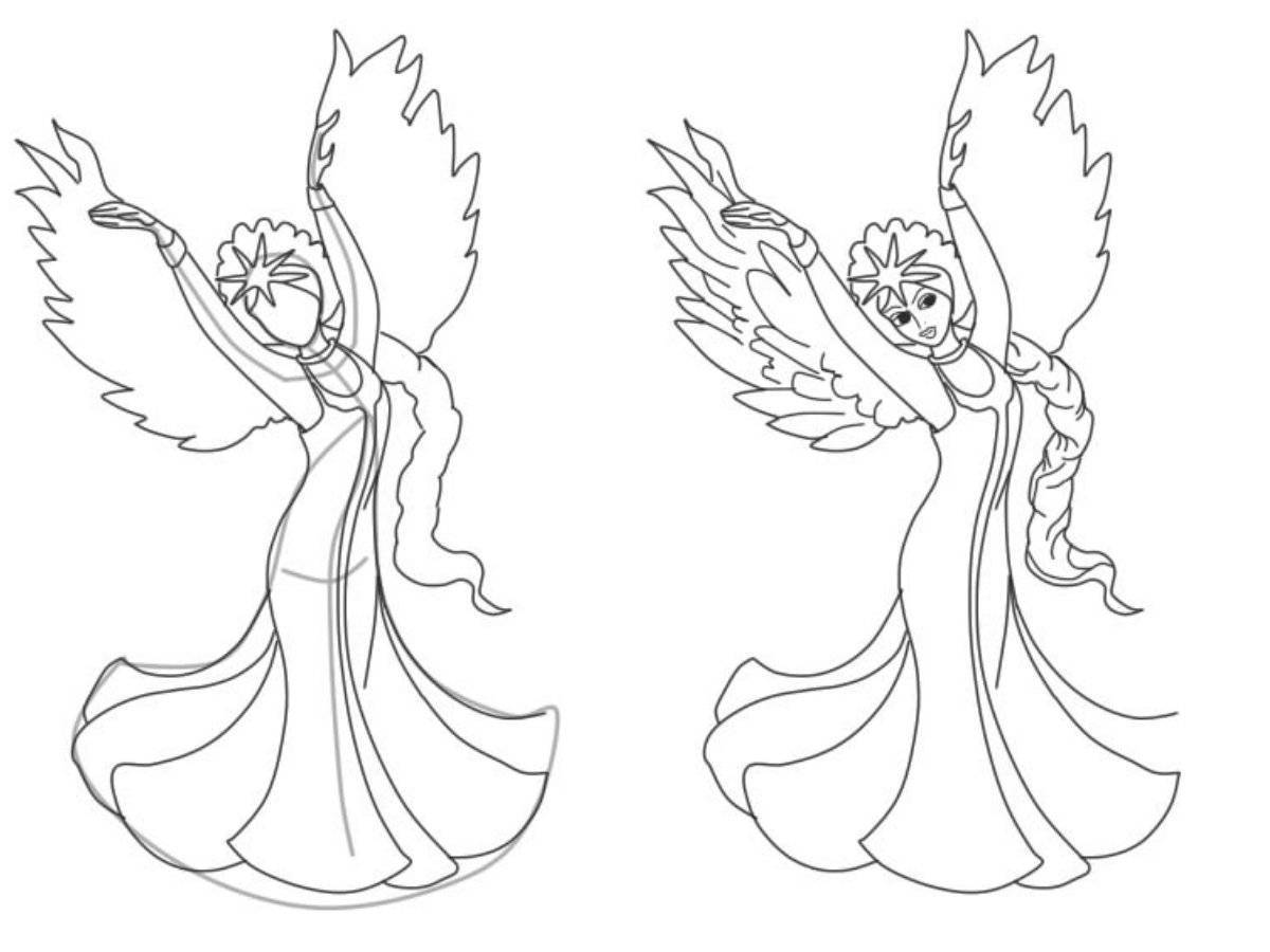 Delightful coloring princess swan