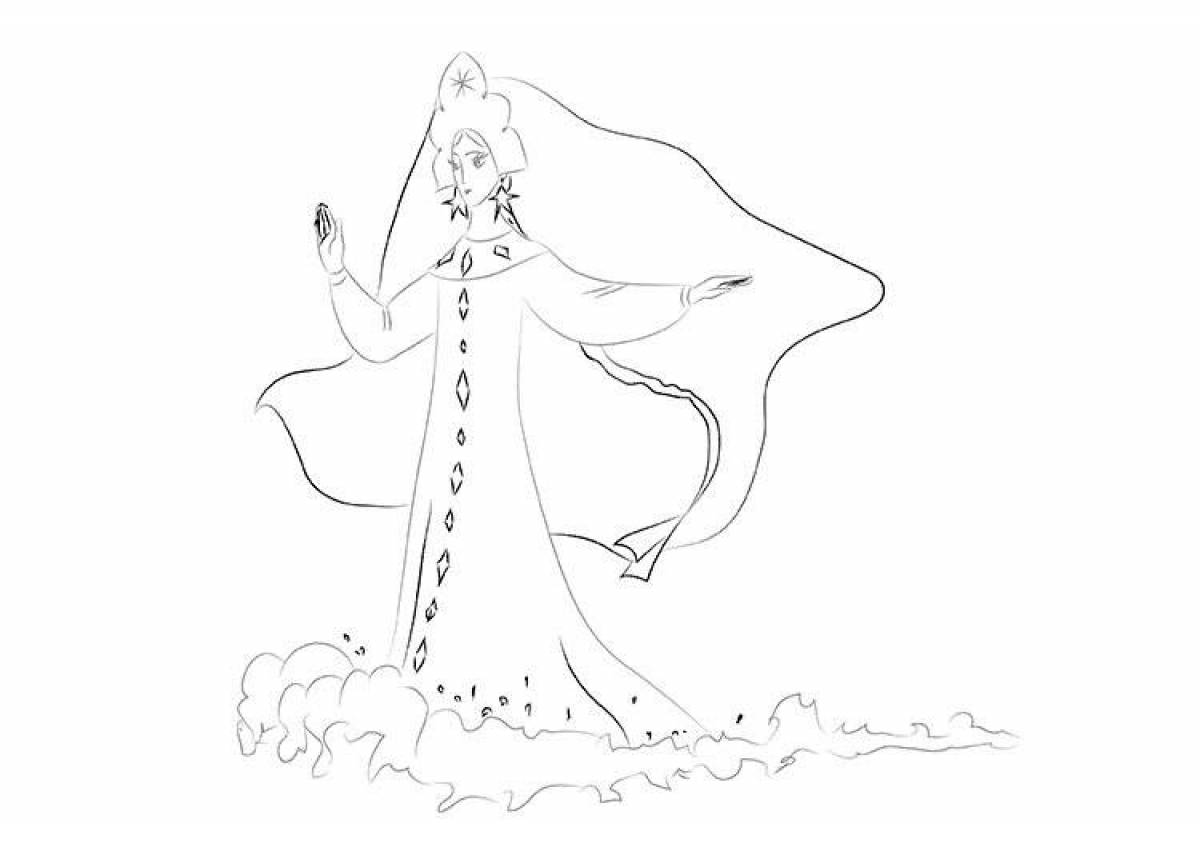Радостная раскраска принцесса лебедь