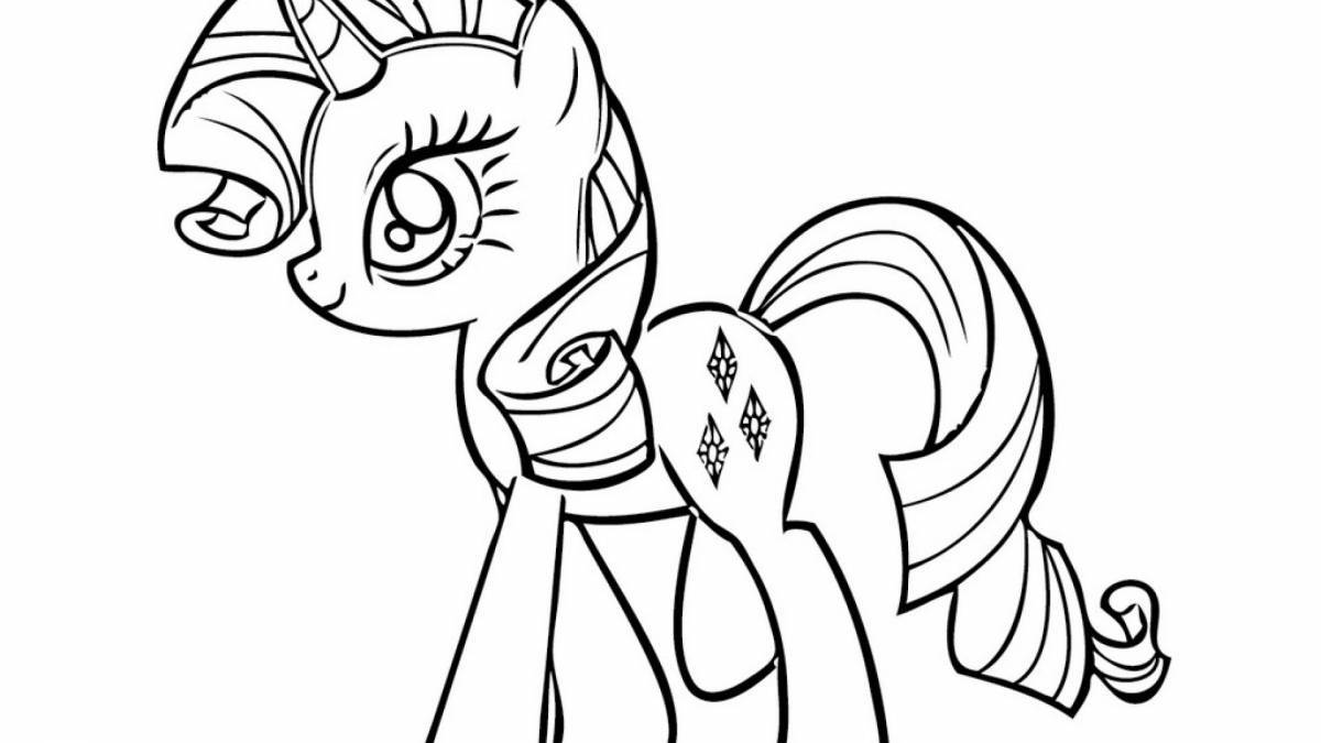 Gorgeous pony coloring page